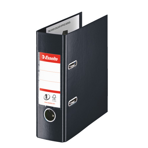 BIBLIORAFT PLASTIFIAT INT-EXT A5 7.5CM NEGRU NR1 POWER ESSELTE