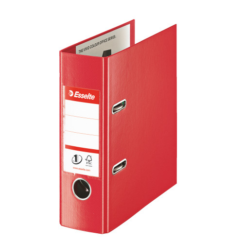 BIBLIORAFT PLASTIFIAT INT-EXT A5 7.5CM ROSU NR1 POWER ESSELTE