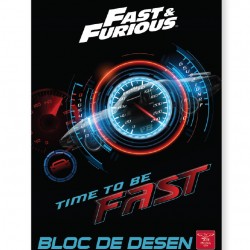 BLOC DESEN A4 160G 16F FAST&FURIOUS PIGNA