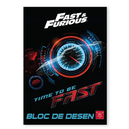 BLOC DESEN A4 160G 16F FAST&FURIOUS PIGNA