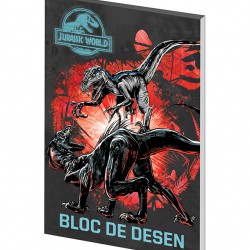 BLOC DESEN A4 160G 16F JURASSIC WORLD PIGNA