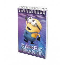 BLOC NOTES CU SPIRA A6 AR 70F 80G/MP MINIONS PIGNA