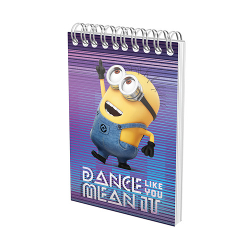 BLOC NOTES CU SPIRA A6 AR 70F 80G/MP MINIONS PIGNA