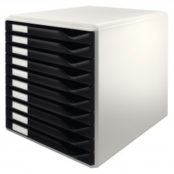 CABINET 10 SERTARE NEGRU STANDARD LEITZ