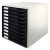 CABINET 10 SERTARE NEGRU STANDARD LEITZ