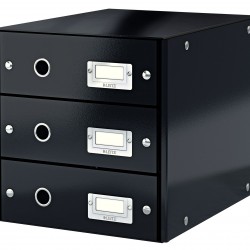 CABINET 3 SERTARE NEGRU CLICK&STORE LEITZ