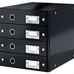 CABINET 4 SERTARE NEGRU CLICK&STORE LEITZ