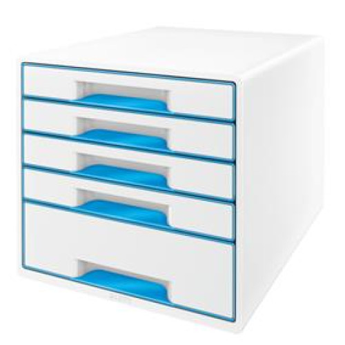 CABINET 5 SERTARE ALB/ALBASTRU WOW LEITZ