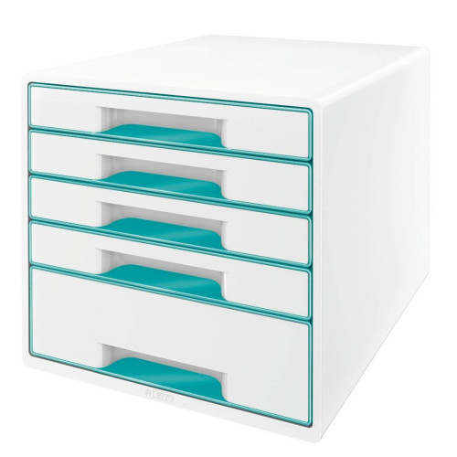 CABINET 5 SERTARE ALB/TURCOAZ WOW LEITZ