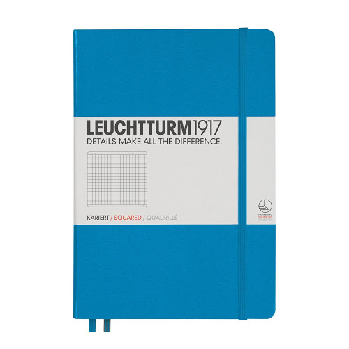 CAIET A5 AR COP. RIGIDA ALBASTRU AZUR LEUCHTTURM