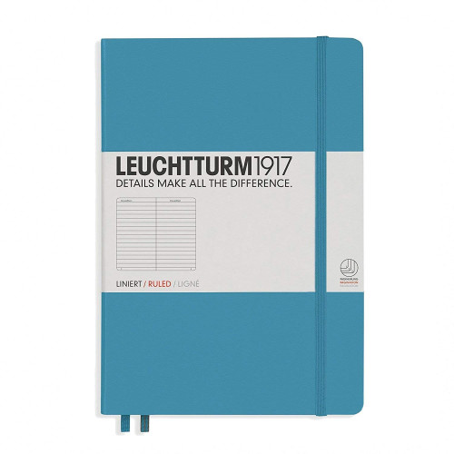CAIET A5 AR COP. RIGIDA ALBASTRU NORDIC LEUCHTTURM