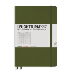 CAIET A5 AR COP. RIGIDA VERDE ARMY LEUCHTTURM