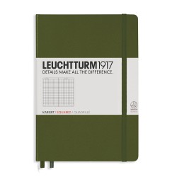 CAIET A5 AR COP. RIGIDA VERDE ARMY LEUCHTTURM