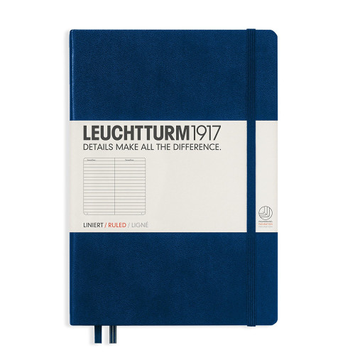 CAIET A5 DR COP. RIGIDA ALBASTRU NAVY LEUCHTTURM