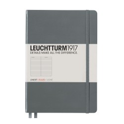 CAIET A5 DR COP. RIGIDA ANTRACIT LEUCHTTURM