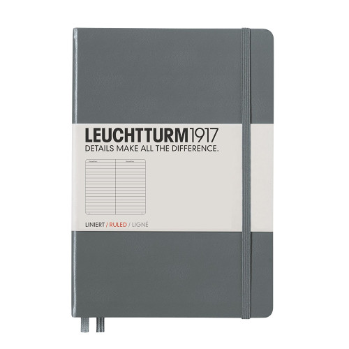 CAIET A5 DR COP. RIGIDA ANTRACIT LEUCHTTURM
