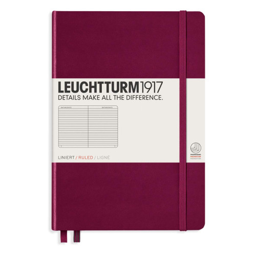 CAIET A5 DR COP. RIGIDA BORDEAUX LEUCHTTURM