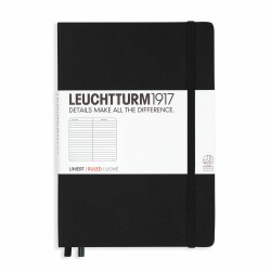 CAIET A5 DR COP. RIGIDA NEGRU LEUCHTTURM