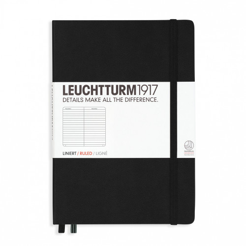 CAIET A5 DR COP. RIGIDA NEGRU LEUCHTTURM