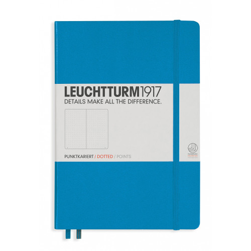 CAIET A5 PUNCTAT COP. RIGIDA ALBASTRU AZUR LEUCHTTURM
