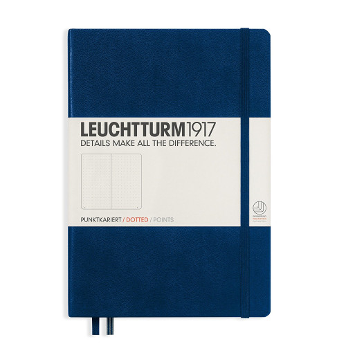 CAIET A5 PUNCTAT COP. RIGIDA ALBASTRU NAVY LEUCHTTURM