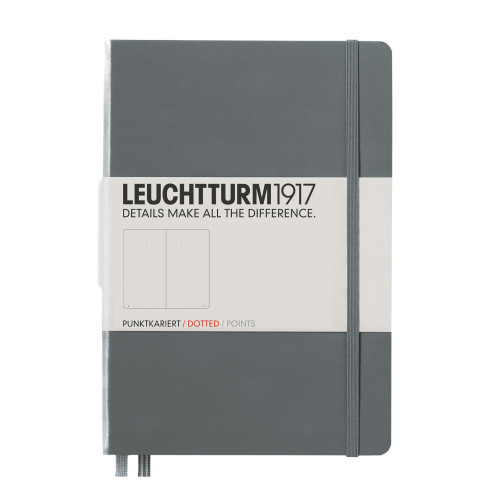 CAIET A5 PUNCTAT COP. RIGIDA ANTRACIT LEUCHTTURM