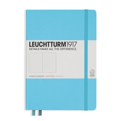 CAIET A5 PUNCTAT COP. RIGIDA BLEU LEUCHTTURM