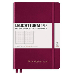 CAIET A5 PUNCTAT COP. RIGIDA BORDEAUX LEUCHTTURM