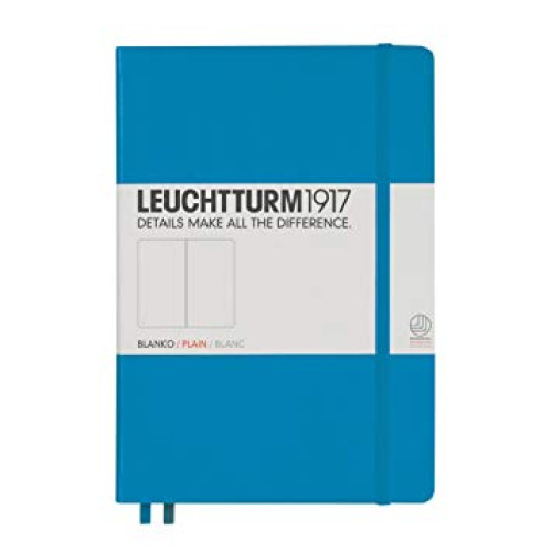 CAIET A5 VELIN COP. RIGIDA ALBASTRU AZUR LEUCHTTURM