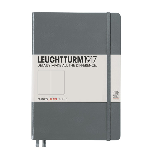 CAIET A5 VELIN COP. RIGIDA ANTRACIT LEUCHTTURM