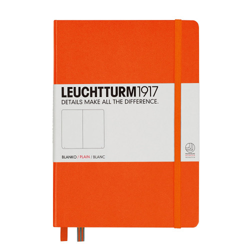 CAIET A5 VELIN COP. RIGIDA PORTOCALIU LEUCHTTURM