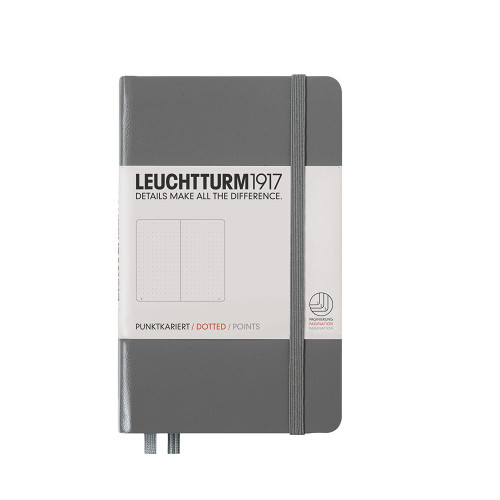 CAIET A6 PUNCTAT COP. RIGIDA ANTRACIT LEUCHTTURM