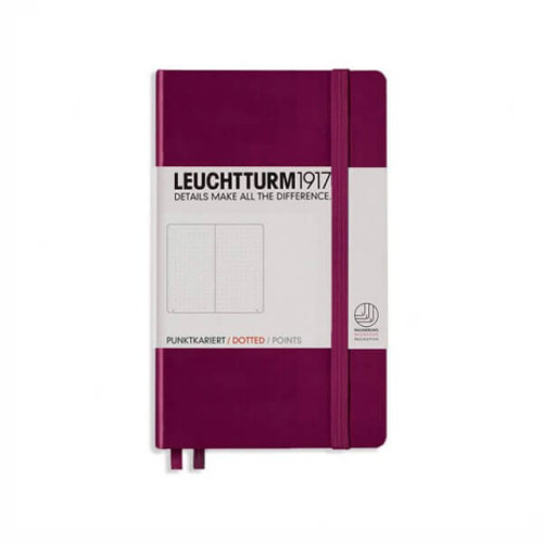 CAIET A6 PUNCTAT COP. RIGIDA BORDEAUX LEUCHTTURM