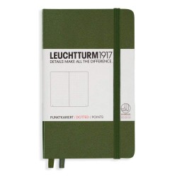 CAIET A6 PUNCTAT COP. RIGIDA VERDE ARMY LEUCHTTURM