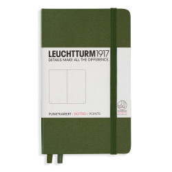 CAIET A6 PUNCTAT COP. RIGIDA VERDE ARMY LEUCHTTURM