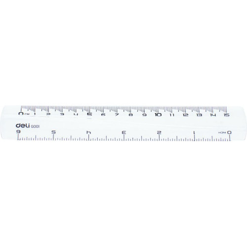 RIGLA 15CM TRANSPARENTA DELI