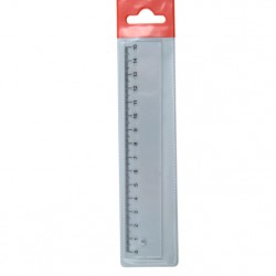 RIGLA 15CM TRANSPARENTA FLARO