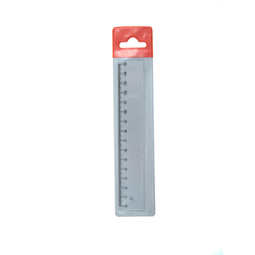 RIGLA 15CM TRANSPARENTA FLARO