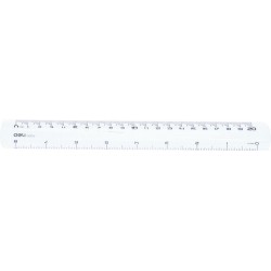 RIGLA 20CM TRANSPARENTA DELI