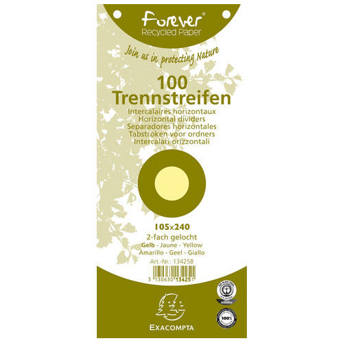 SEPARATOARE CARTON 105*240 MM GALBENE EXACOMPTA