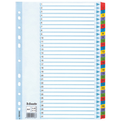 SEPARATOARE INDEX CARTON 1-31 MYLAR ESSELTE