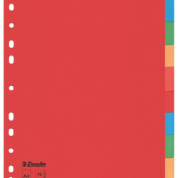 SEPARATOARE INDEX CARTON 10 CULORI ECONOMY ESSELTE