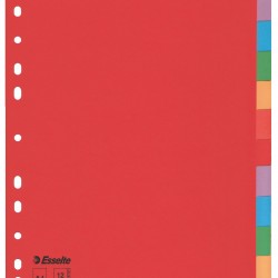 SEPARATOARE INDEX CARTON 12 CULORI ECONOMY ESSELTE