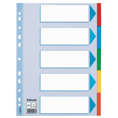 SEPARATOARE INDEX CARTON 5 COLI STANDARD ESSELTE