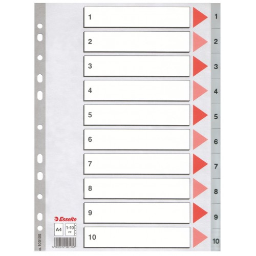 SEPARATOARE INDEX PLASTIC 1-10 ESSELTE