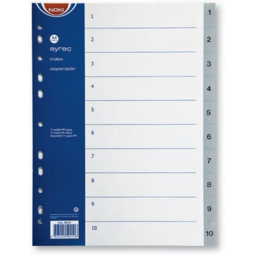 SEPARATOARE INDEX PLASTIC 1-10 NOKI