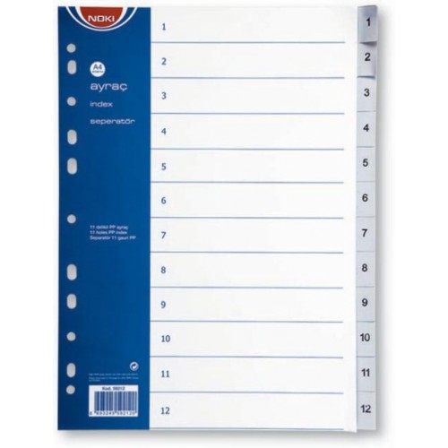 SEPARATOARE INDEX PLASTIC 1-12 NOKI