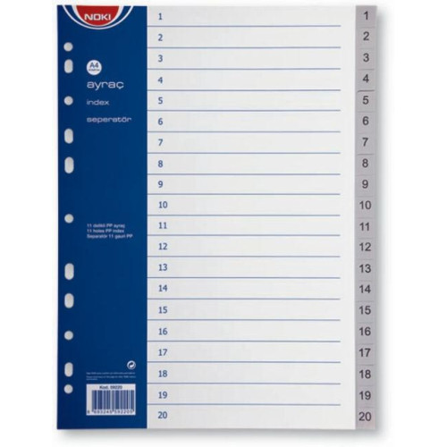 SEPARATOARE INDEX PLASTIC 1-20 NOKI