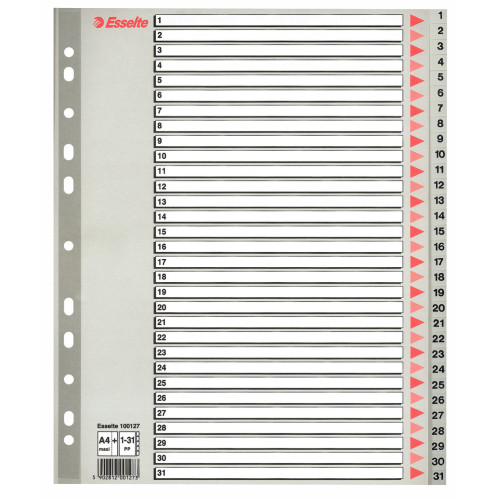 SEPARATOARE INDEX PLASTIC 1-31 MAXI ESSELTE