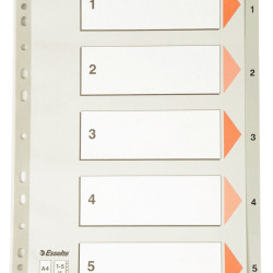 SEPARATOARE INDEX PLASTIC 1-5 ESSELTE